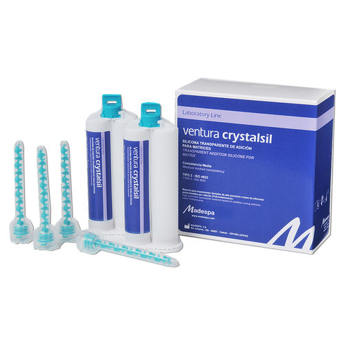硅胶牙科材料 - ventura crystalsil fast set - MADESPA S.A.   - 牙科实验室 / 透明 / 光聚合