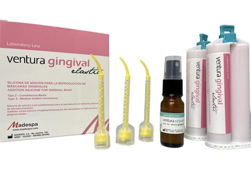 硅胶牙科材料 - ventura gingival elastic - MADESPA S.A.   - 牙科实验室 / 牙龈 / 半透明