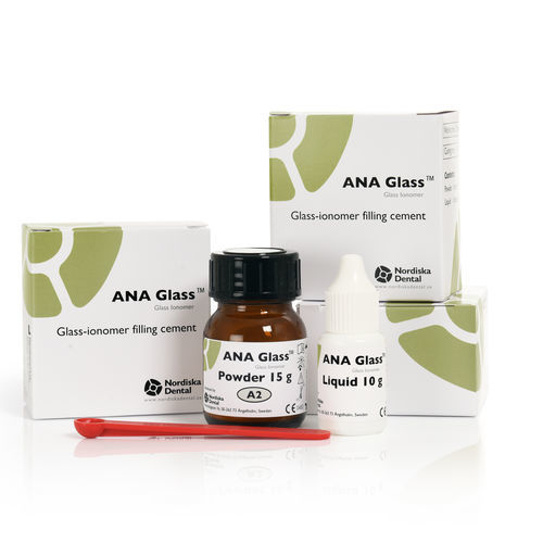 玻璃离聚物牙科材料 - ANA Glass™ - Nordiska Dental AB   - 牙齿修复 / 粉末 / 液体