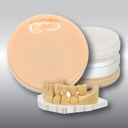 亚克力牙科材料 - DISC basic - POLIDENT d.o.o.   - CAD/CAM / 用于牙冠 / 用于牙桥