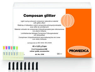 复合体牙科材料 - Composan glitter - Promedica Dental Material GmbH   - 用于根管充填 / 不透射线
