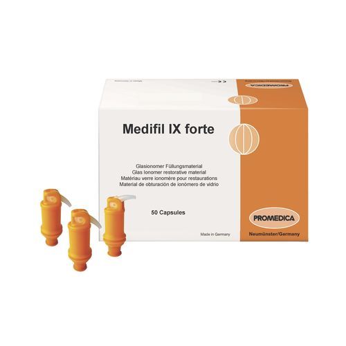 玻璃离聚物牙科材料 - Medifil IX forte - Promedica Dental Material GmbH   - 牙齿修复 / 胶囊 / 临时