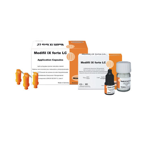 玻璃离聚物牙科材料 - Medifil IX forte LC - Promedica Dental Material GmbH   - 牙齿修复 / 光聚合 / 不透射线