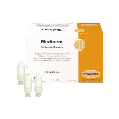 牙桥牙齿胶粘剂 - Medicem AC - Promedica Dental Material GmbH   - 用于牙冠 / 用于牙嵌 / 用于牙齿填补物