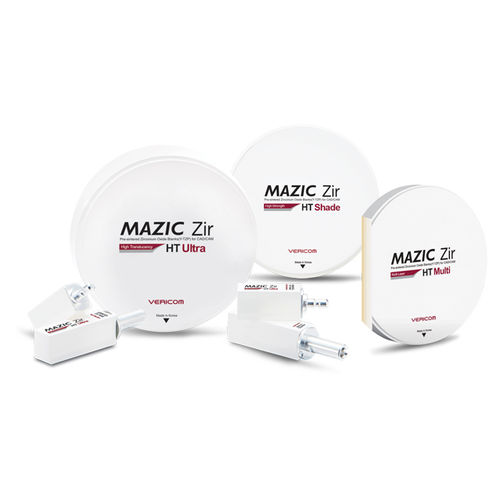 锆牙科材料 - MAZIC Zir - VERICOM Co., Ltd.   - 用于牙嵌 / 用于牙贴面 / CAD/CAM
