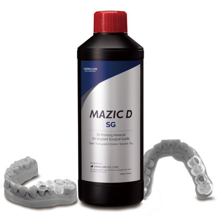 树脂材质牙科材料 - MAZIC D SG - VERICOM Co., Ltd.   - 用于3D打印 / 用于植入物系统 / 透明
