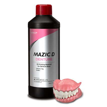 树脂材质牙科材料 - MAZIC D DENTURE - VERICOM Co., Ltd.   - 用于3D打印 / 用于假牙制造 / 不透明
