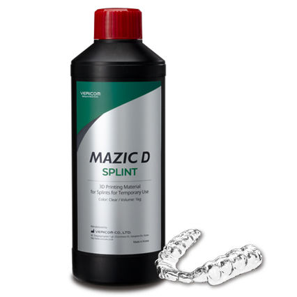 树脂材质牙科材料 - MAZIC D SPLINT - VERICOM Co., Ltd.   - 用于3D打印 / 用于治疗固定托 / 透明