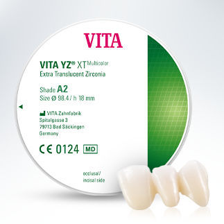 氧化锆牙科材料 - YZ® XT - VITA Zahnfabrik H. Rauter GmbH & Co.KG  /德国维他公司 - 牙齿修复 / CAD/CAM / 单色