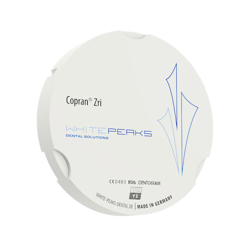 氧化锆牙科材料 - Copran® Zri 95 - Whitepeaks Dental Solutions GmbH - 用于牙桥 / 白色 / 有色