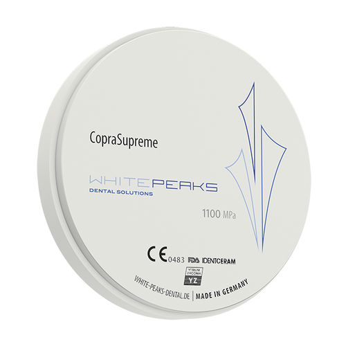 氧化锆牙科材料 - CopraSupreme 98 - Whitepeaks Dental Solutions GmbH - 牙齿修复 / 半透明 / 白色