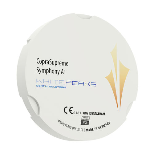 氧化锆牙科材料 - CopraSupreme Symphony 95 ZZ - Whitepeaks Dental Solutions GmbH - 牙齿修复 / 后牙 / 后牙