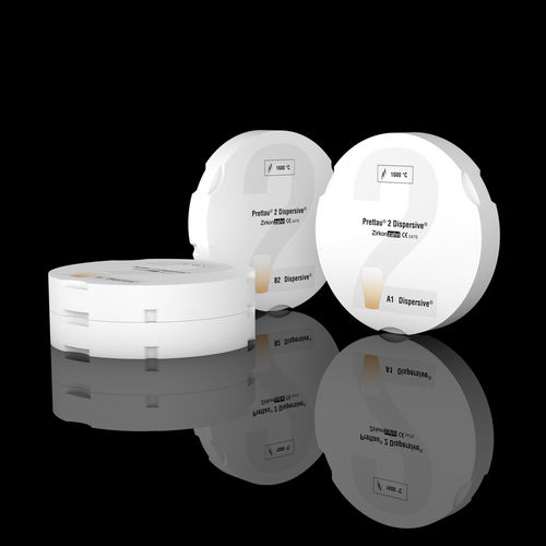 氧化锆牙科材料 - Prettau® 2 Dispersive® - Zirkonzahn - 牙齿修复 / 半透明 / 生物相容性