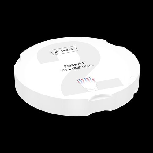 氧化锆牙科材料 - Prettau® 2 - Zirkonzahn - 牙齿修复 / 半透明 / 生物相容性