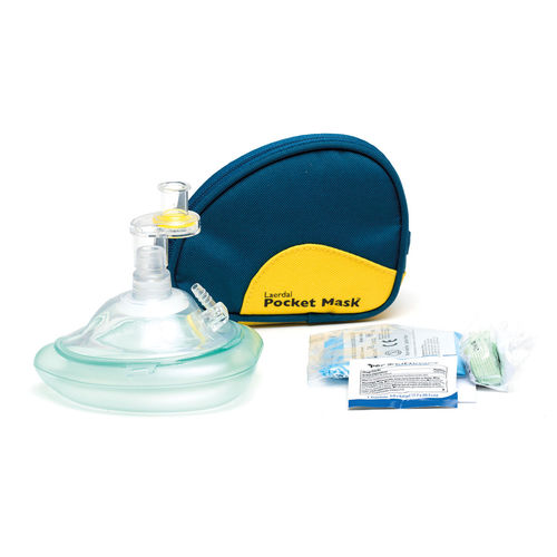 口对口复苏罩 - Laerdal ™ - Laerdal Medical/挪度全球健康 - 心肺复苏CPR / 透明 / 带单向阀