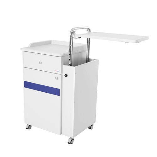带滑轮床头柜 - MS 2100 - MESPA - 带有床边桌 / 带抽屉