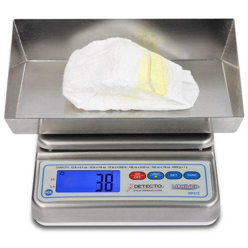 电动秤 - WPS12DT - DETECTO - 带涂层 / 台式 / LCD显示