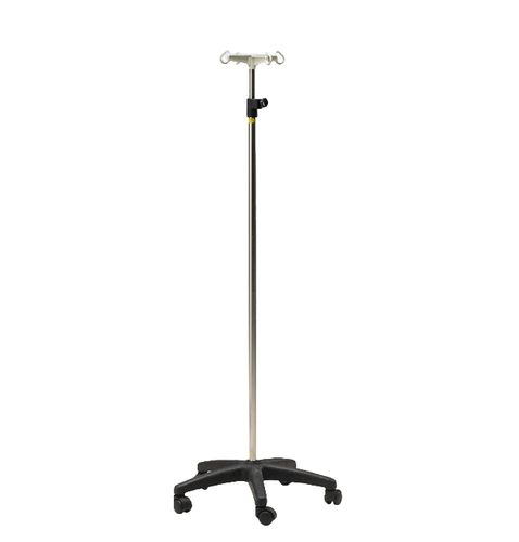 带滑轮输液架 - R-3 - Hebei Pukang Medical Instruments - 4 个钩子 / 用于床 / 可调高度