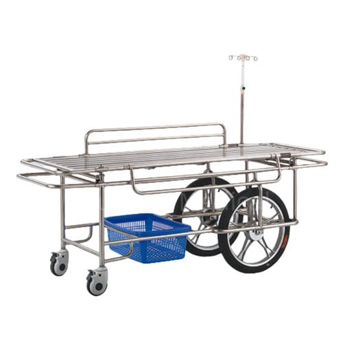转运担架车 - E-6 - Hebei Pukang Medical Instruments - 手动 / 单分区 / 带侧轨