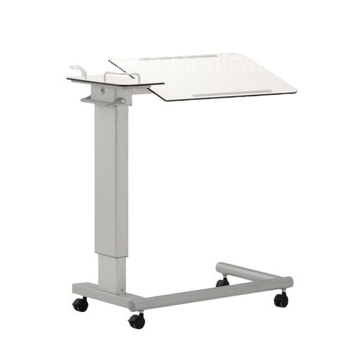 升降床边桌 - T-31 - Hebei Pukang Medical Instruments - 带滑轮 / 倾斜 / 手动