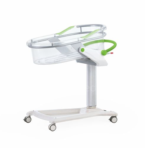 带滑轮医用婴儿床 - B-38 - Hebei Pukang Medical Instruments - 不锈钢