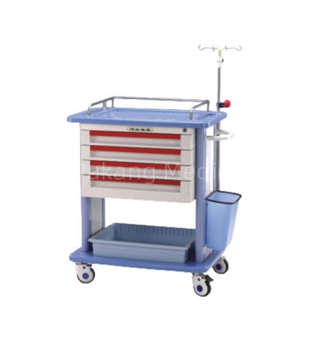 急救推车 - F-40 - Hebei Pukang Medical Instruments - 运输 / 带抽屉 / 带输液架