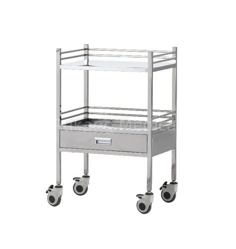医用推车 - F-80 - Hebei Pukang Medical Instruments - 用于器械 / 运输 / 不锈钢