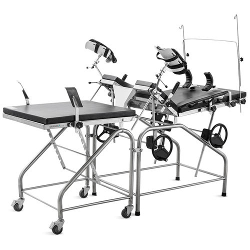 妇科检查床 - A046 - Jiangsu Saikang Medical Equipment - 手动 / 高度固定 / 带滑轮
