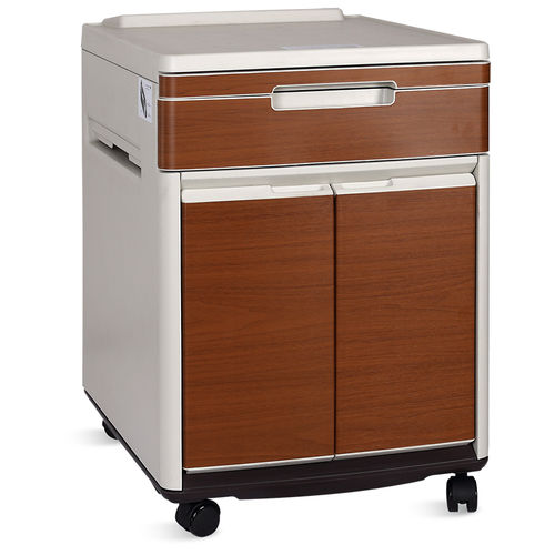 带滑轮床头柜 - SKS013-1 - Jiangsu Saikang Medical Equipment - 带有床边桌 / 带抽屉