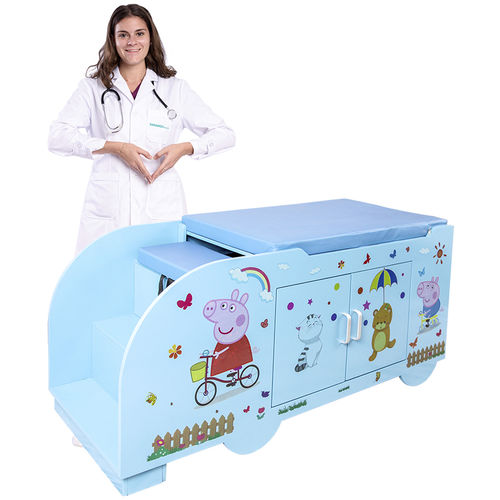 儿科检查床 - X20 - Jiangsu Saikang Medical Equipment - 手动 / 人体工学 / 带收纳