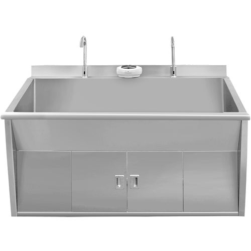 实验室水槽 - SKH036 - Jiangsu Saikang Medical Equipment - 医用 / 用于废弃物室 / 双人位