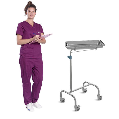 医用推车 - SKH038-2 - Jiangsu Saikang Medical Equipment - 升降 / 多功能 / 不锈钢