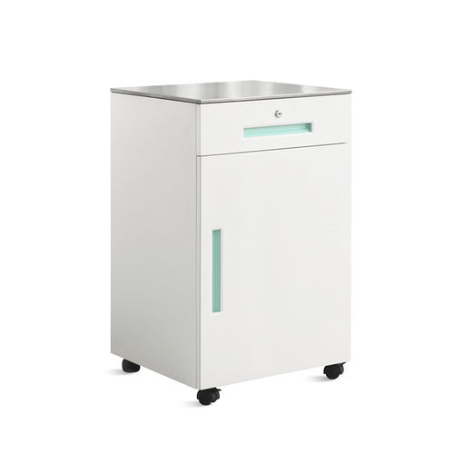 带滑轮床头柜 - SKS036 - Jiangsu Saikang Medical Equipment - 带有床边桌 / 带抽屉