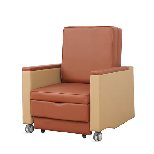 人体工学休息椅 - SKE001-12 - Jiangsu Saikang Medical Equipment - 手动 / 带滑轮 / 皮质