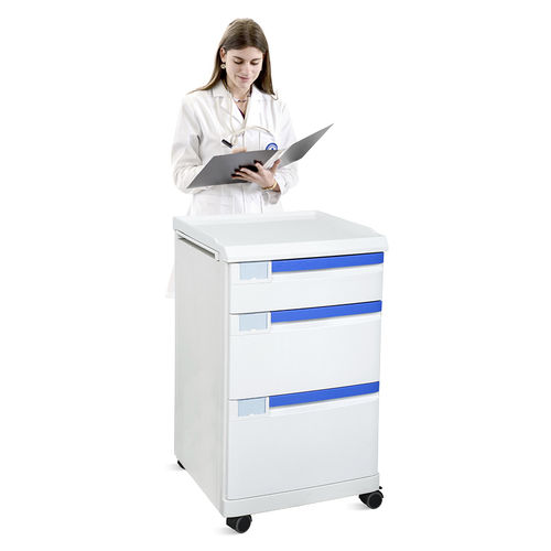 带滑轮床头柜 - SKS038 - Jiangsu Saikang Medical Equipment - 带抽屉