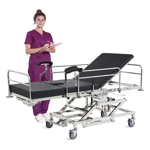 妇科检查床 - A98-6 - Jiangsu Saikang Medical Equipment - 液压 / 可调高度 / 椅背可调