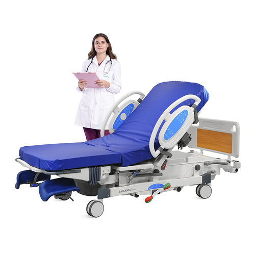医院病床 - A98-8 - Jiangsu Saikang Medical Equipment - 电动 / 高度可调节 / 带滑轮