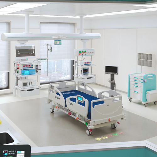 医院病床 - C8c - Jiangsu Saikang Medical Equipment - 电动 / 高度可调节 / 特伦德伦伯卧位