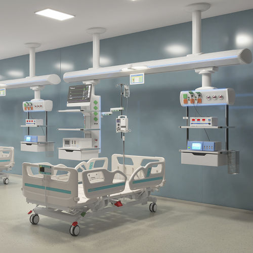 吊顶医用吊塔 - AInno X71 - Jiangsu Saikang Medical Equipment - ICU / 用于手术室 / 铰接式
