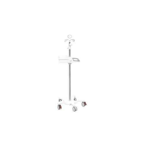 带滑轮输液架 - SKH041(18) - Jiangsu Saikang Medical Equipment - 4 个钩子 / 不锈钢 / 可调高度