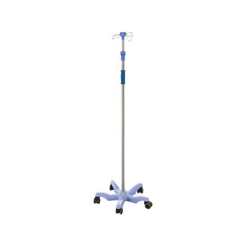 带滑轮点滴架 - YFQ-030 - Jiangsu Yongfa Medical Equipment Technology - 4 个钩子 / 不锈钢