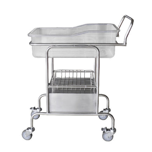 带滑轮医用婴儿床 - YFY126L - Jiangsu Yongfa Medical Equipment Technology - 高度固定 / 带收纳 / 不锈钢