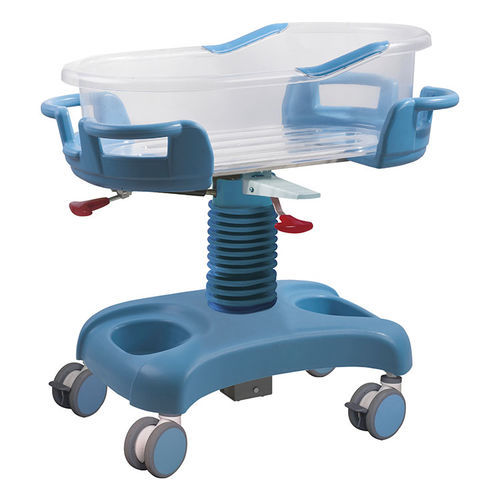带滑轮医用婴儿床 - YFY068L-W1 - Jiangsu Yongfa Medical Equipment Technology - 可调高度 / 铝制 / 透明