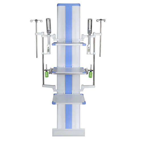落地式医疗柱 - YF-MC02 - Jiangsu Yongfa Medical Equipment Technology - 重症监护 / 可调高度 / 带分配柱
