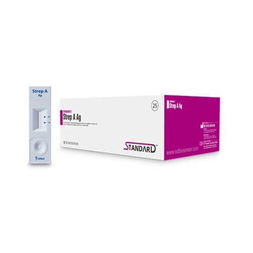 呼吸道疾病快速诊断检测 - 09STR40D - SD BIOSENSOR. INC - 抗原 / A型链球菌 / 喉咙