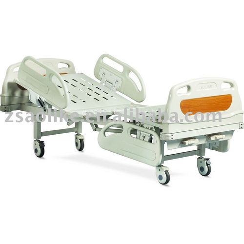 医院病床 - ALK06-A236P - Zhongshan Aolike Medical Equipment Technology - 手动 / 高度可调节 / 带滑轮