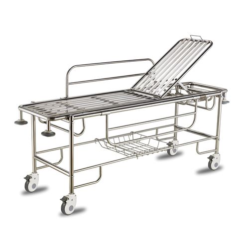 转运担架车 - ALK06-A103B - Zhongshan Aolike Medical Equipment Technology - 手动 / 椅背可调 / 双台面
