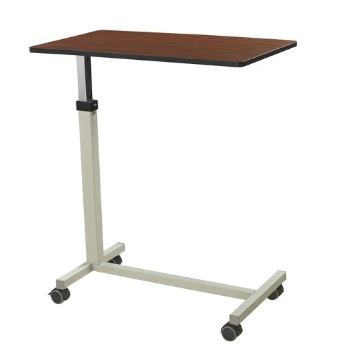 带滑轮床边桌 - ALK06-AT4 - Zhongshan Aolike Medical Equipment Technology - 可调高度 / 手动