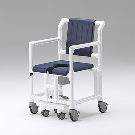 带扶手淋浴椅 - SCC 250 XL PPG STE - RCN Medizin - 带轮 / 带滑动搁脚板 / 带便孔