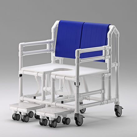带扶手淋浴椅 - SCC 250 XXXL DSP 400 2ASAOS 2MFTOS 2PR STE - RCN Medizin - 带轮 / 带椅背 / 肥胖症